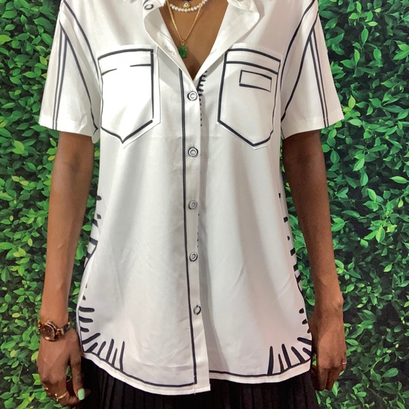 Black & White Button-Up - Picture 13 of 14